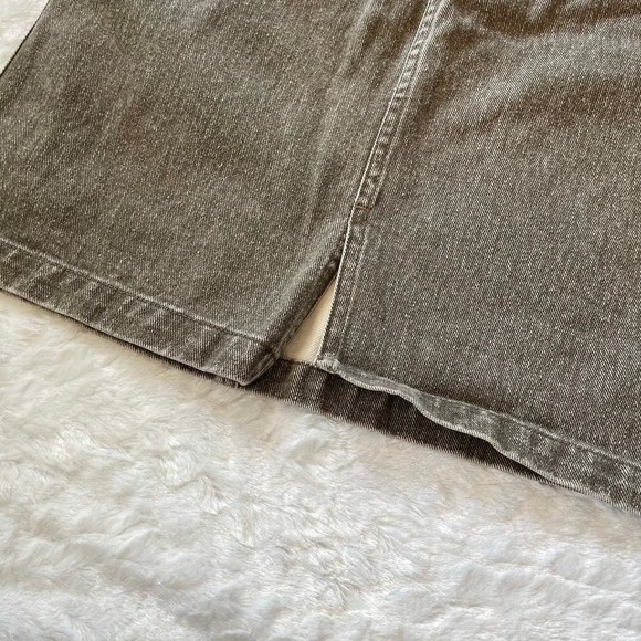 Vintage Straight High Rise Back Slit Jean Denim Womens Knee Length Skirt 6 - Picture 4 of 8